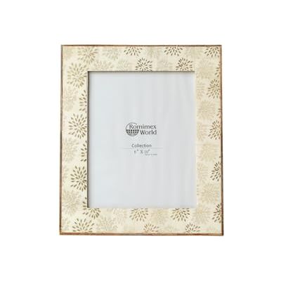 Romimex Goldener Bilderrahmen aus Knochenholz, 28 x 33 x 2 cm Romimex Goldener Bilderrahmen aus Knochenholz, 28 x 33 x 2 cm