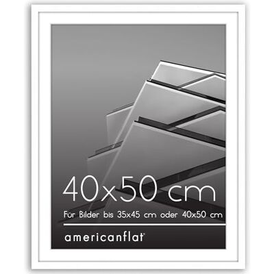 Americanflat Bilderrahmen 40x50 cm Weiß Bilderrahmen 35x45 cm mit Passepartout Fotorahmen mit poliertem Plexi-Scheibe Americanflat Bilderrahmen 40x50 cm Weiß Bilderrahmen 35x45 cm mit Passepartout Fotorahmen mit poliertem Plexi-Scheibe