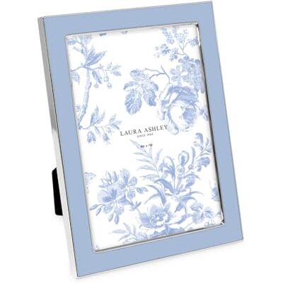 Laura Ashley Emaille Bilderrahmen mit Staffelei, Metallkanten, für Theke, Tisch, Bücherregal, Schreibtisch, Wanddeko und Fotogalerie (12,7 x 18 cm, Paisley Blau mit Silber) Laura Ashley Emaille Bilderrahmen mit Staffelei, Metallkanten, für Theke, Tisch, Bücherregal, Schreibtisch, Wanddeko und Fotogalerie (12,7 x 18 cm, Paisley Blau mit Silber)