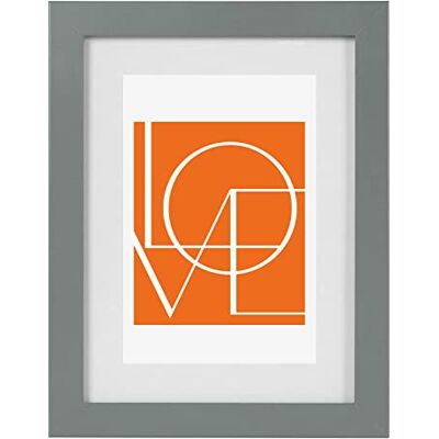 WOLTU Bilderrahmen 20x30, Grau, MDF-Holz Fotorahmen mit Passepartout Posterrahmen für Poster, Fotos, Puzzle, aufhängbar und aufstellbar, Collage-Wanddeko mit bruchsicherer PS-Platte ohne Glas WOLTU Bilderrahmen 20x30, Grau, MDF-Holz Fotorahmen mit Passepartout Posterrahmen für Poster, Fotos, Puzzle, aufhängbar und aufstellbar, Collage-Wanddeko mit bruchsicherer PS-Platte ohne Glas