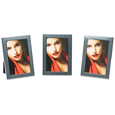 levandeo 3er Set Bilderrahmen 10x15cm Alu Aluminium Silber Fotorahmen Glasscheiben Portraitrahmen levandeo 3er Set Bilderrahmen 10x15cm Alu Aluminium Silber Fotorahmen Glasscheiben Portraitrahmen