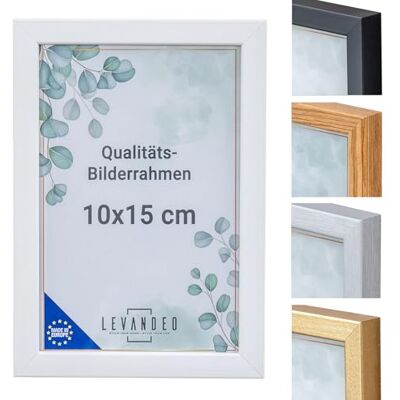 levandeo Bilderrahmen Echtholz Made in EU 10x15 Weiß mit Glasscheibe Portrait Fotorahmen Holz Kiefernholz Picture Frame levandeo Bilderrahmen Echtholz Made in EU 10x15 Weiß mit Glasscheibe Portrait Fotorahmen Holz Kiefernholz Picture Frame