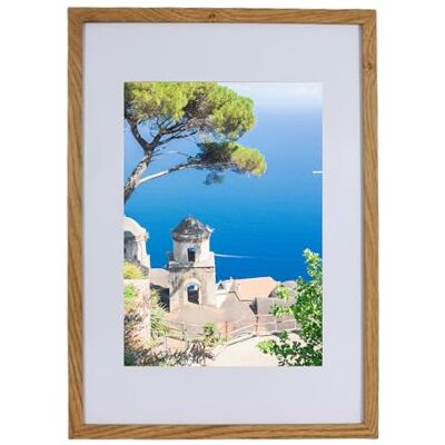 Rahmen für Poster, Foto A3 29,7x42 mit Passepartout 21x30 cm, Eiche,groß MDF-Holz, moderner Fotorahmen zum Aufhängen an der Wand Rahmen für Poster, Foto A3 29,7x42 mit Passepartout 21x30 cm, Eiche,groß MDF-Holz, moderner Fotorahmen zum Aufhängen an der Wand