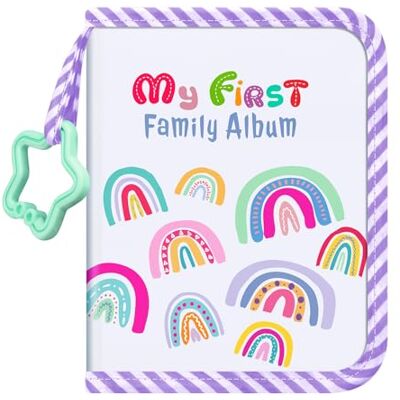 FINTIE Baby Fotoalbum 4x6 Zoll, 18 Fotos Mein erstes Familienalbum Buch Weichem Stoffeinband & Haken für Neugeborene/Kleinkinder/Kinder/Baby-Dusche-Erinnerung-Geburtstagsgeschenke (Regenbogen) FINTIE Baby Fotoalbum 4x6 Zoll, 18 Fotos Mein erstes Familienalbum Buch Weichem Stoffeinband & Haken für Neugeborene/Kleinkinder/Kinder/Baby-Dusche-Erinnerung-Geburtstagsgeschenke (Regenbogen)