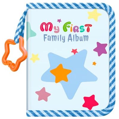 FINTIE Baby Fotoalbum 4x6 Zoll, 18 Fotos Mein erstes Familienalbum Buch Weichem Stoffeinband & Haken für Neugeborene/Kleinkinder/Kinder/Baby-Dusche-Erinnerung-Geburtstagsgeschenke (Bunte Sterne) FINTIE Baby Fotoalbum 4x6 Zoll, 18 Fotos Mein erstes Familienalbum Buch Weichem Stoffeinband & Haken für Neugeborene/Kleinkinder/Kinder/Baby-Dusche-Erinnerung-Geburtstagsgeschenke (Bunte Sterne)