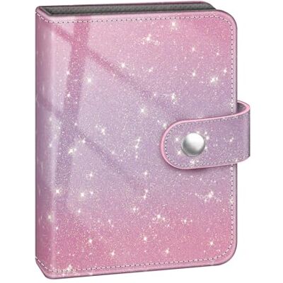 FINTIE Mini Fotoalbum für 2x3 Zoll Filme, Glitzerndes Lila Rosa 52 Taschen kleine Alben für Fujifilm Instax Mini Sofortbildkamera/Polaroid Hi-Print Bilder, Kpop Fotokartenhalter Binder FINTIE Mini Fotoalbum für 2x3 Zoll Filme, Glitzerndes Lila Rosa 52 Taschen kleine Alben für Fujifilm Instax Mini Sofortbildkamera/Polaroid Hi-Print Bilder, Kpop Fotokartenhalter Binder