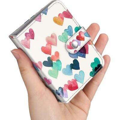 FINTIE Mini Fotoalbum für 2x3 Zoll Filme, Raining Hearts 52 Taschen kleine Alben für Fujifilm Instax Mini Sofortbildkamera/Polaroid Hi-Print Bilder, Kpop Fotokartenhalter Binder FINTIE Mini Fotoalbum für 2x3 Zoll Filme, Raining Hearts 52 Taschen kleine Alben für Fujifilm Instax Mini Sofortbildkamera/Polaroid Hi-Print Bilder, Kpop Fotokartenhalter Binder