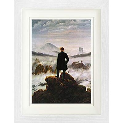 1art1 Caspar David Friedrich Poster Der Wanderer Im Nebelmeer, 1818 Gerahmtes Bild Mit Edlem Passepartout Wand-Bilder Im Bilderrahmen 40x30 cm 1art1 Caspar David Friedrich Poster Der Wanderer Im Nebelmeer, 1818 Gerahmtes Bild Mit Edlem Passepartout Wand-Bilder Im Bilderrahmen 40x30 cm