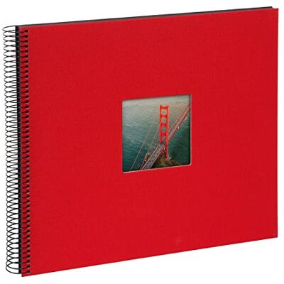 goldbuch 25 984 Spiralalbum mit Bildausschnitt, Bella Vista, Foto Album 35 x 30 x 1,5 cm Spirale ⌀ 2,8 cm, Erinnerungsalbum aus Leinen, 40 schwarze Seiten, Fotobuch zum Selbstgestalten, Rot goldbuch 25 984 Spiralalbum mit Bildausschnitt, Bella Vista, Foto Album 35 x 30 x 1,5 cm Spirale ⌀ 2,8 cm, Erinnerungsalbum aus Leinen, 40 schwarze Seiten, Fotobuch zum Selbstgestalten, Rot