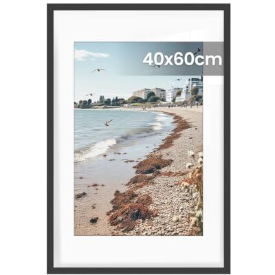 SONGMICS Bilderrahmen, 40 x 60 cm, Kunstrahmen PVC-Rahmen, spurlose Wandhaken, aufhängen, schwarz, KAVI Kollektion RPF087BZ01 SONGMICS Bilderrahmen, 40 x 60 cm, Kunstrahmen PVC-Rahmen, spurlose Wandhaken, aufhängen, schwarz, KAVI Kollektion RPF087BZ01
