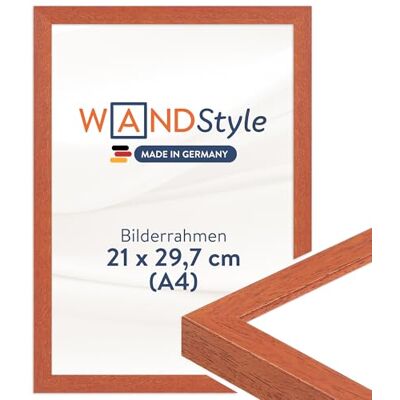 WANDStyle Bilderrahmen A4 Kirschbaum, DIN A3 Bilderrahmen Holz 21x30 cm Hochwertiger Holzbilderrahmen, Posterrahmen zum Aufhängen, Rahmen 21x30 cm, Fotorahmen H950 Made in Germany WANDStyle Bilderrahmen A4 Kirschbaum, DIN A3 Bilderrahmen Holz 21x30 cm Hochwertiger Holzbilderrahmen, Posterrahmen zum Aufhängen, Rahmen 21x30 cm, Fotorahmen H950 Made in Germany