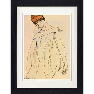 1art1 Egon Schiele Poster Die Tänzerin, 1913 Gerahmtes Bild Mit Edlem Passepartout Wand-Bilder Im Bilderrahmen 40x30 cm 1art1 Egon Schiele Poster Die Tänzerin, 1913 Gerahmtes Bild Mit Edlem Passepartout Wand-Bilder Im Bilderrahmen 40x30 cm