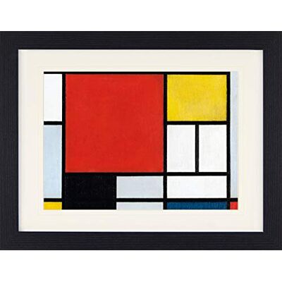 1art1 Piet Mondrian Poster Komposition Mit Großer Roter Fläche, 1921 Gerahmtes Bild Mit Edlem Passepartout Wand-Bilder Im Bilderrahmen 40x30 cm 1art1 Piet Mondrian Poster Komposition Mit Großer Roter Fläche, 1921 Gerahmtes Bild Mit Edlem Passepartout Wand-Bilder Im Bilderrahmen 40x30 cm