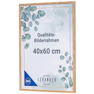 levandeo Bilderrahmen Natur Eiche Optik 40x60 Made in EU Posterrahmen Portrait Fotorahmen Picture Frame Deko levandeo Bilderrahmen Natur Eiche Optik 40x60 Made in EU Posterrahmen Portrait Fotorahmen Picture Frame Deko