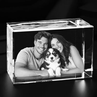 contento Personalisiertes Geschenk 3D Glasfoto bis 6 Personen/Tiere Größe: Glasblock, XL Querformat (130x90x75mm) Hochzeit, Valentinstag, Geburtstag, Glasbild contento Personalisiertes Geschenk 3D Glasfoto bis 6 Personen/Tiere Größe: Glasblock, XL Querformat (130x90x75mm) Hochzeit, Valentinstag, Geburtstag, Glasbild