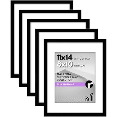 Americanflat , Bilderrahmen, 28 x 36 cm, mit poliertem Plexiglas – 5er-Set, 20 x 25 cm Rahmen mit Passepartout oder 28 x 36 cm Fotos ohne Passepartout, Galleria Kollektion, Schwarz Americanflat , Bilderrahmen, 28 x 36 cm, mit poliertem Plexiglas – 5er-Set, 20 x 25 cm Rahmen mit Passepartout oder 28 x 36 cm Fotos ohne Passepartout, Galleria Kollektion, Schwarz