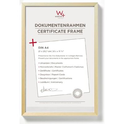 walther design Bilderrahmen gold 21 x 29,7 cm (DIN A4) Aluminium Dokumentenrahmen Chair Alurahmen AJ130G walther design Bilderrahmen gold 21 x 29,7 cm (DIN A4) Aluminium Dokumentenrahmen Chair Alurahmen AJ130G