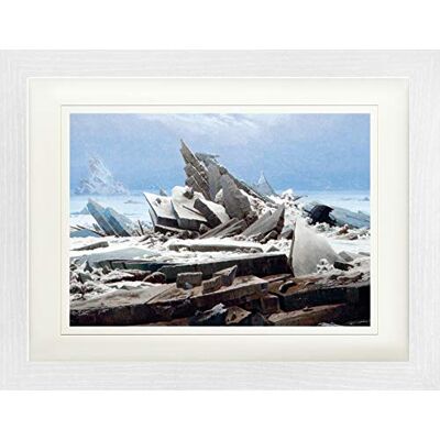 1art1 Caspar David Friedrich Poster Das Eismeer, 1823 Gerahmtes Bild Mit Edlem Passepartout Wand-Bilder Im Bilderrahmen 40x30 cm 1art1 Caspar David Friedrich Poster Das Eismeer, 1823 Gerahmtes Bild Mit Edlem Passepartout Wand-Bilder Im Bilderrahmen 40x30 cm