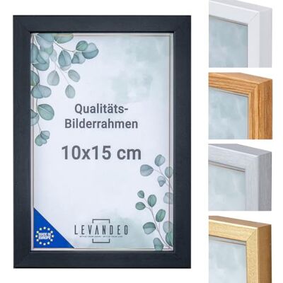 levandeo Bilderrahmen Echtholz 10x15 Schwarz mit Glasscheibe Portrait Fotorahmen Holz Kiefernholz Picture Frame levandeo Bilderrahmen Echtholz 10x15 Schwarz mit Glasscheibe Portrait Fotorahmen Holz Kiefernholz Picture Frame