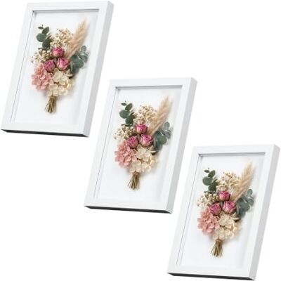 EUGAD 3D Bilderrahmen zum befüllen, A4 cm, Weiß, 1.5cm Tiefer 3D Objektrahmen, Tiefer Rahmen für Wand- & Tischrahmen, Shadow Box für Fotos, Hochzeitsstrauß, DIY Kunstwerke EUGAD 3D Bilderrahmen zum befüllen, A4 cm, Weiß, 1.5cm Tiefer 3D Objektrahmen, Tiefer Rahmen für Wand- & Tischrahmen, Shadow Box für Fotos, Hochzeitsstrauß, DIY Kunstwerke