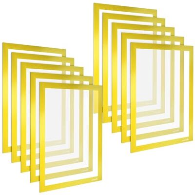 POPPSTAR Magnetrahmen A4 selbstklebend mit Magnetverschluss, gelb, 10 Stück POPPSTAR Magnetrahmen A4 selbstklebend mit Magnetverschluss, gelb, 10 Stück