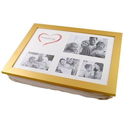 PrimoLiving Knietablett mit Fotorahmen 43 x 32,5 x 8 cm – Tablett als Laptopunterlage – Sofa oder Bett-Tablett – P-108 PrimoLiving Knietablett mit Fotorahmen 43 x 32,5 x 8 cm – Tablett als Laptopunterlage – Sofa oder Bett-Tablett – P-108