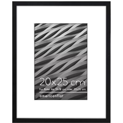 Americanflat Bilderrahmen 20x25 cm 13x18 cm Passepartout Schwarz Bruchsicheres Glas, integrierte Aufhängung für Hoch- und Querformat, für Fotos und Kunstdrucke Americanflat Bilderrahmen 20x25 cm 13x18 cm Passepartout Schwarz Bruchsicheres Glas, integrierte Aufhängung für Hoch- und Querformat, für Fotos und Kunstdrucke