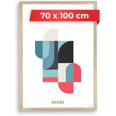 ACAZA Bilderrahmen 70x100 cm Eiche Hell XXL, MDF Holz mit bruchsicherem Acrylglas, Große Rahmen für Photos, Poster und Puzzles, Wandmontage, Hoch- und Querformat ACAZA Bilderrahmen 70x100 cm Eiche Hell XXL, MDF Holz mit bruchsicherem Acrylglas, Große Rahmen für Photos, Poster und Puzzles, Wandmontage, Hoch- und Querformat
