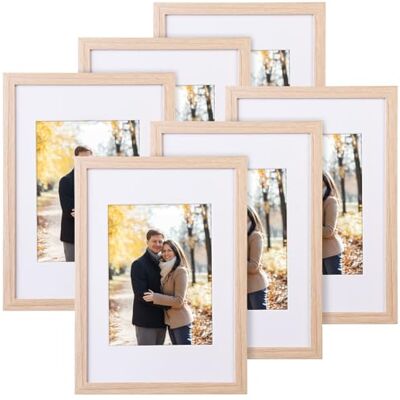 Your Design Moderne Bilderrahmen: 6er-Set Bilderrahmen aus Holz, bruchsicheres Acrylglas, A4, Eiche hell (Holzrahmen Bilder) Your Design Moderne Bilderrahmen: 6er-Set Bilderrahmen aus Holz, bruchsicheres Acrylglas, A4, Eiche hell (Holzrahmen Bilder)