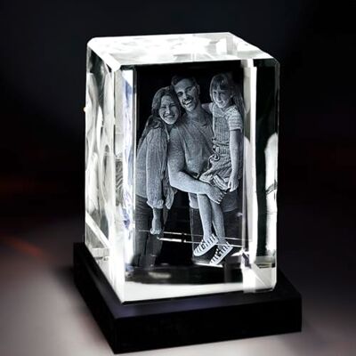 contento 3D Gravur Glasblock Großer 3D Kristall bis zu 6 Personen/Tiere persönliches Geschenk mit Beleuchtung/LED Leuchtsockel zum Geburtstag, Weihnachten, Valentinstag, Jubiläum Größe XL hoch contento 3D Gravur Glasblock Großer 3D Kristall bis zu 6 Personen/Tiere persönliches Geschenk mit Beleuchtung/LED Leuchtsockel zum Geburtstag, Weihnachten, Valentinstag, Jubiläum Größe XL hoch