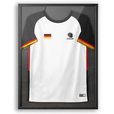 ACAZA Trikotrahmen 70x90 cm XL Groß, 3D Bilderrahmen tief zum befüllen mit Fußball-, Eishockey-, Rugby-, NBA-Trikot, mit Aufhänger, Aluminium und Acrylglas, Schwarz ACAZA Trikotrahmen 70x90 cm XL Groß, 3D Bilderrahmen tief zum befüllen mit Fußball-, Eishockey-, Rugby-, NBA-Trikot, mit Aufhänger, Aluminium und Acrylglas, Schwarz