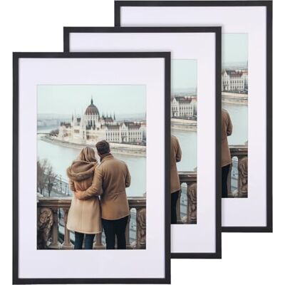 Your Design große Bilderrahmen: 3er-Set Bilderrahmen, bruchsicheres Acrylglas, 40 x 60 cm, schwarz (Fotorahmen Set) Your Design große Bilderrahmen: 3er-Set Bilderrahmen, bruchsicheres Acrylglas, 40 x 60 cm, schwarz (Fotorahmen Set)