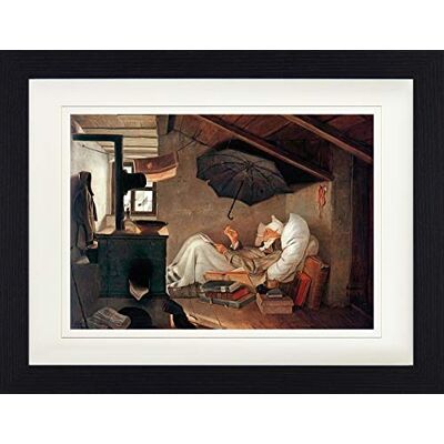 1art1 Carl Spitzweg Poster Der Arme Poet Gerahmtes Bild Mit Edlem Passepartout Wand-Bilder Im Bilderrahmen 40x30 cm 1art1 Carl Spitzweg Poster Der Arme Poet Gerahmtes Bild Mit Edlem Passepartout Wand-Bilder Im Bilderrahmen 40x30 cm