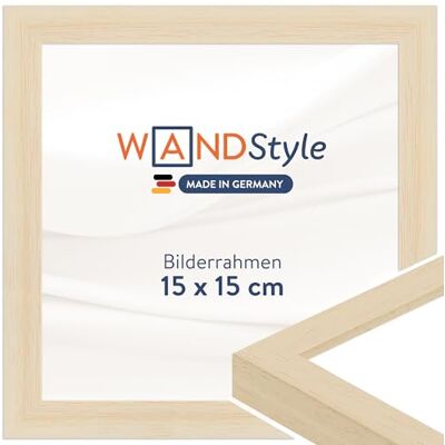 WANDStyle Bilderrahmen 15x15 Natur, moderner Bilderrahmen Holz 15x15 cm Hochwertiger Holzbilderrahmen, Posterrahmen aufstellbar, Rahmen 15x15 cm, Fotorahmen H950 Made in Germany WANDStyle Bilderrahmen 15x15 Natur, moderner Bilderrahmen Holz 15x15 cm Hochwertiger Holzbilderrahmen, Posterrahmen aufstellbar, Rahmen 15x15 cm, Fotorahmen H950 Made in Germany