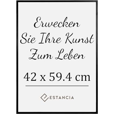 Estancia Schwarzer Bilderrahmen aus Kiefernholz 42x59,4 cm (A2) mit Bruchsicherem Acrylglas Moderner 42 x 59,4 cm Holz-Bilderrahmen Din A2 Estancia Schwarzer Bilderrahmen aus Kiefernholz 42x59,4 cm (A2) mit Bruchsicherem Acrylglas Moderner 42 x 59,4 cm Holz-Bilderrahmen Din A2