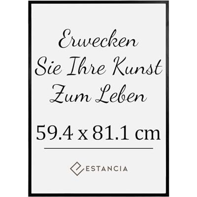 Estancia Schwarzer Bilderrahmen aus Kiefernholz 59,4x81,1 cm (A1) mit Bruchsicherem Acrylglas Großer Moderner 59,4 x 81,1 cm Holzbilderrahmen Din A1 Estancia Schwarzer Bilderrahmen aus Kiefernholz 59,4x81,1 cm (A1) mit Bruchsicherem Acrylglas Großer Moderner 59,4 x 81,1 cm Holzbilderrahmen Din A1