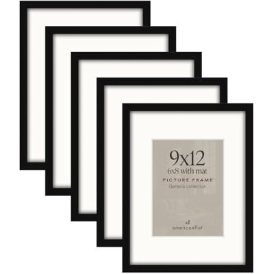 Americanflat , Bilderrahmen, 23 x 30 cm, mit poliertem Plexiglas – 5er-Set. 15 x 20 cm Rahmen mit Passepartout oder 23 x 30 cm-Fotos ohne Passepartout, Galleria Kollektion, Wanddekoration, Schwarz Americanflat , Bilderrahmen, 23 x 30 cm, mit poliertem Plexiglas – 5er-Set. 15 x 20 cm Rahmen mit Passepartout oder 23 x 30 cm-Fotos ohne Passepartout, Galleria Kollektion, Wanddekoration, Schwarz