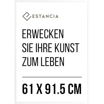 Estancia Weißer Bilderrahmen aus Kiefernholz 61x91,5 cm mit Bruchsicherem Acrylglas Großer Moderner Holzbilderrahmen 61 x 91,5 cm Estancia Weißer Bilderrahmen aus Kiefernholz 61x91,5 cm mit Bruchsicherem Acrylglas Großer Moderner Holzbilderrahmen 61 x 91,5 cm