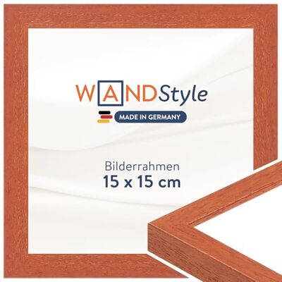 WANDStyle Bilderrahmen 15x15 Kirschbaum, moderner Bilderrahmen Holz 15x15 Hochwertiger Holzbilderrahmen, Posterrahmen aufstellbar, Rahmen 15x15 cm, Fotorahmen H950 Made in Germany WANDStyle Bilderrahmen 15x15 Kirschbaum, moderner Bilderrahmen Holz 15x15 Hochwertiger Holzbilderrahmen, Posterrahmen aufstellbar, Rahmen 15x15 cm, Fotorahmen H950 Made in Germany