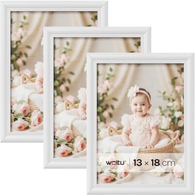 WOLTU - Original Wood Photo Frames 5-Pack - 13x18 cm - White - Bilderrahmen WOLTU - Original Wood Photo Frames 5-Pack - 13x18 cm - White - Bilderrahmen