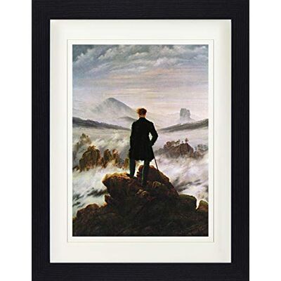 1art1 Caspar David Friedrich Poster Der Wanderer Im Nebelmeer, 1818 Gerahmtes Bild Mit Edlem Passepartout Wand-Bilder Im Bilderrahmen 40x30 cm 1art1 Caspar David Friedrich Poster Der Wanderer Im Nebelmeer, 1818 Gerahmtes Bild Mit Edlem Passepartout Wand-Bilder Im Bilderrahmen 40x30 cm