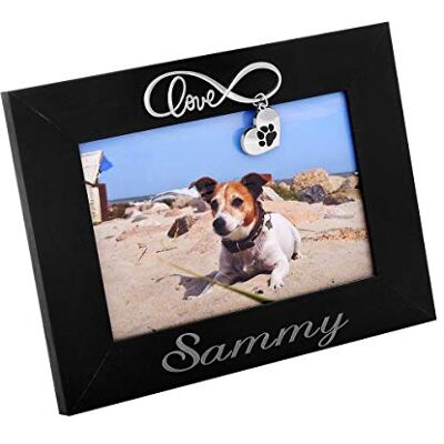 Brillibrum Design Bilderrahmen mit Herz Anhänger Fotorahmen 10x15 Andenken Hund Foto Seelentier Wunschgravur Erinnerung Haustier (Gravur bis 30 Zeichen, Variante 2) Brillibrum Design Bilderrahmen mit Herz Anhänger Fotorahmen 10x15 Andenken Hund Foto Seelentier Wunschgravur Erinnerung Haustier (Gravur bis 30 Zeichen, Variante 2)