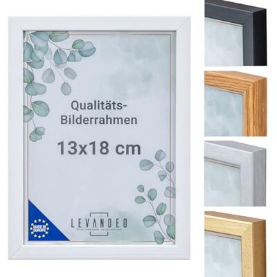 levandeo Bilderrahmen Echtholz Made in EU 13x18 Weiß mit Glasscheibe Portrait Fotorahmen Holz Kiefernholz Picture Frame levandeo Bilderrahmen Echtholz Made in EU 13x18 Weiß mit Glasscheibe Portrait Fotorahmen Holz Kiefernholz Picture Frame