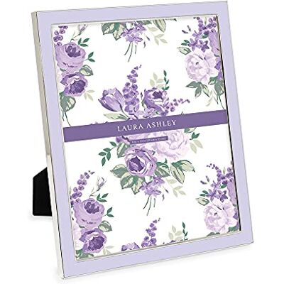 Laura Ashley Lavendelfarbener Emaille-Bilderrahmen, silberfarbener Metallrand mit Staffelei, für Arbeitsplatte, Theke, Tisch, Bücherregal, Schreibtisch, Wanddekoration, Fotogalerie (20,3 x 25,4 cm, Laura Ashley Lavendelfarbener Emaille-Bilderrahmen, silberfarbener Metallrand mit Staffelei, für Arbeitsplatte, Theke, Tisch, Bücherregal, Schreibtisch, Wanddekoration, Fotogalerie (20,3 x 25,4 cm,