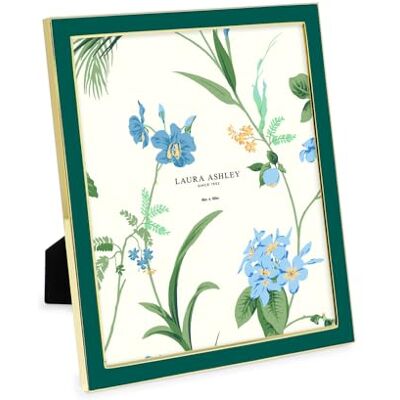 Laura Ashley Hunter Green Emaille-Bilderrahmen, goldfarbene Metallkante mit Staffelei, für Arbeitsplatte, Tischdisplay, Bücherregal, Schreibtisch, Wanddekoration, Fotogalerie (20,3 x 25,4 cm, Hunter Laura Ashley Hunter Green Emaille-Bilderrahmen, goldfarbene Metallkante mit Staffelei, für Arbeitsplatte, Tischdisplay, Bücherregal, Schreibtisch, Wanddekoration, Fotogalerie (20,3 x 25,4 cm, Hunter