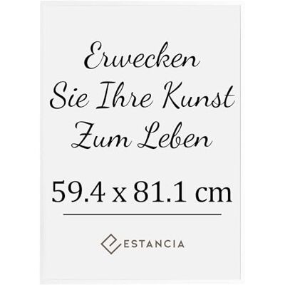 Estancia Weißer Bilderrahmen aus Kiefernholz 59,4x81,1 cm (A1) mit Bruchsicherem Acrylglas Großer Moderner 59,4 x 81,1 cm Holzbilderrahmen Din A1 Estancia Weißer Bilderrahmen aus Kiefernholz 59,4x81,1 cm (A1) mit Bruchsicherem Acrylglas Großer Moderner 59,4 x 81,1 cm Holzbilderrahmen Din A1