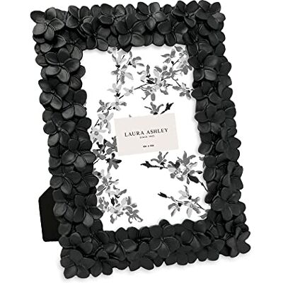 Laura Ashley 10.2x15.2 cm, schwarze Blume, strukturiert, handgefertigter Bilderrahmen aus Kunstharz, mit Staffelei und Haken für Tischplatte und Wand, Kunst (10.2x15.2 cm, schwarz) Laura Ashley 10.2x15.2 cm, schwarze Blume, strukturiert, handgefertigter Bilderrahmen aus Kunstharz, mit Staffelei und Haken für Tischplatte und Wand, Kunst (10.2x15.2 cm, schwarz)