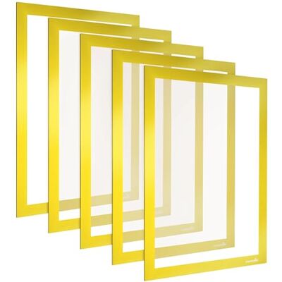 POPPSTAR Magnetrahmen A4 magnetisch mit Magnetverschluss, gelb, 5 Stück POPPSTAR Magnetrahmen A4 magnetisch mit Magnetverschluss, gelb, 5 Stück