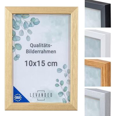 levandeo Bilderrahmen Echtholz Made in EU 10x15 Gold mit Glasscheibe Portrait Fotorahmen Holz Kiefernholz Picture Frame levandeo Bilderrahmen Echtholz Made in EU 10x15 Gold mit Glasscheibe Portrait Fotorahmen Holz Kiefernholz Picture Frame