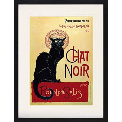 1art1 Theophile Alexandre Steinlen Poster Chat Noir Gerahmtes Bild Mit Edlem Passepartout Wand-Bilder Im Bilderrahmen 80x60 cm 1art1 Theophile Alexandre Steinlen Poster Chat Noir Gerahmtes Bild Mit Edlem Passepartout Wand-Bilder Im Bilderrahmen 80x60 cm